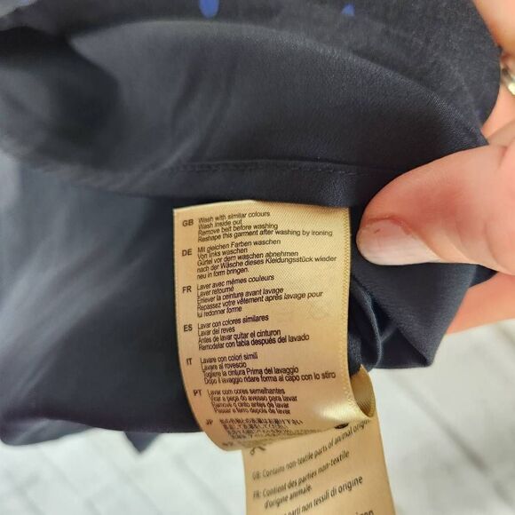 Maison Scotch Women's Tear Drop Print Long Sleeve Shift Dress Size 2 Viscose - Picture 12 of 14